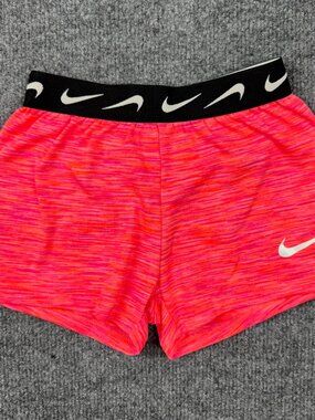 New with Defects All in Motion Girls Shorts 3T Pink Space Dye Heather Athletic